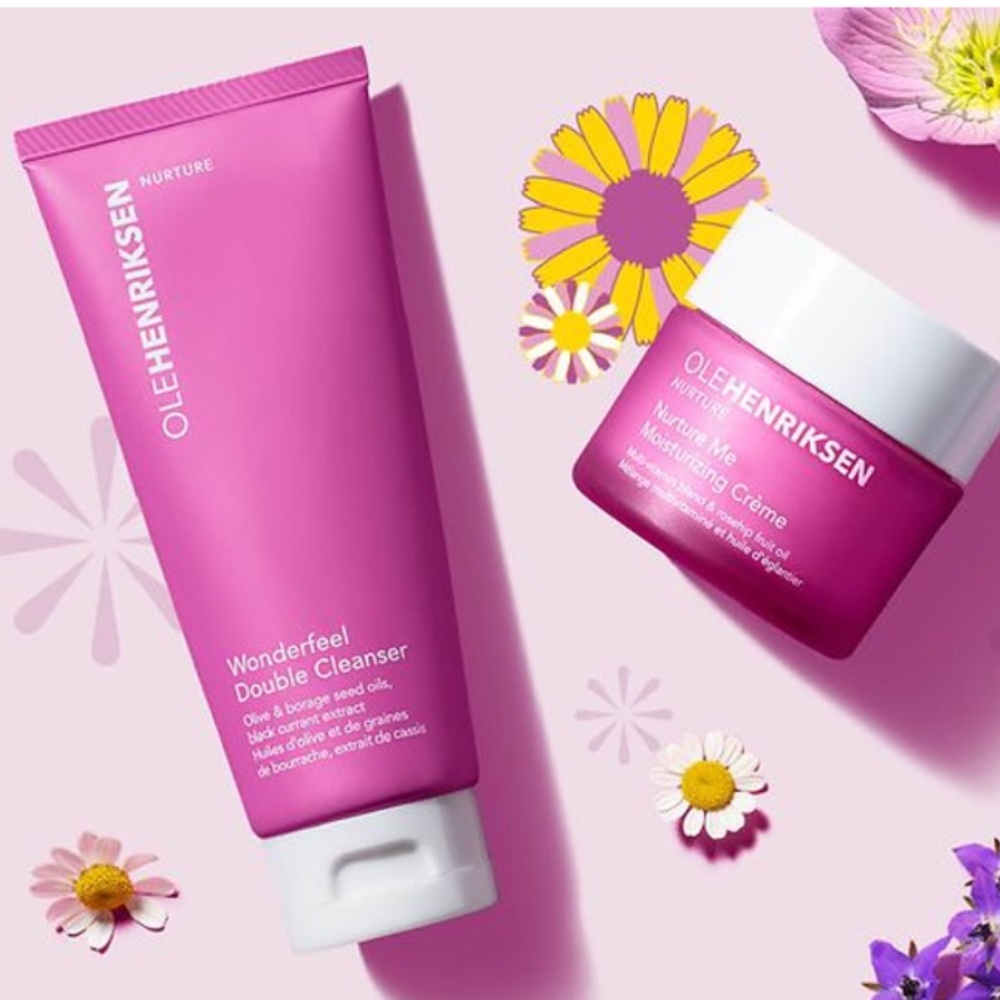 OLE HENRIKSEN Glow for Comfort 2p Wonderfeel Cleanser Nurture Me Moisturizer $50